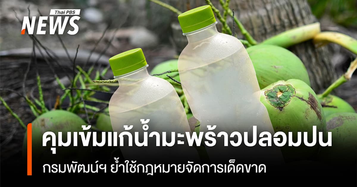 คุมเข้มแก้น้ำมะพร้าวปลอมปน กรมพัฒน์ ย้ำใช้กฎหมายจัดการเด็ดขาด